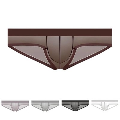 Herren Eisseide niedriger Bund Slips Unterwäsche ultradünn transparent atmungsaktiv Design