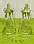 Vintage Pyrex Corelle Salt Pepper Shakers Spring Blossom Crazy Daisy Green