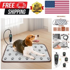 Dog Heating Pad 28x18in with Smart Thermostat Switch and Power Line Protectio...
