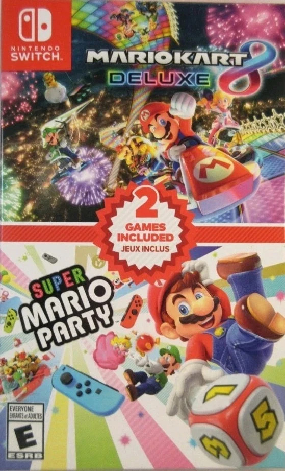 Nintendo Switch SUPER MARIO PARTY & MARIOKART 8 DELUXE Mario Kart 8 Deluxe + Super Mario Party Double Pack (Nintendo