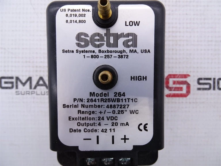 SETRA 2641-R25W-B-11-T1-C TRANSDUCER - Image 2 of 3