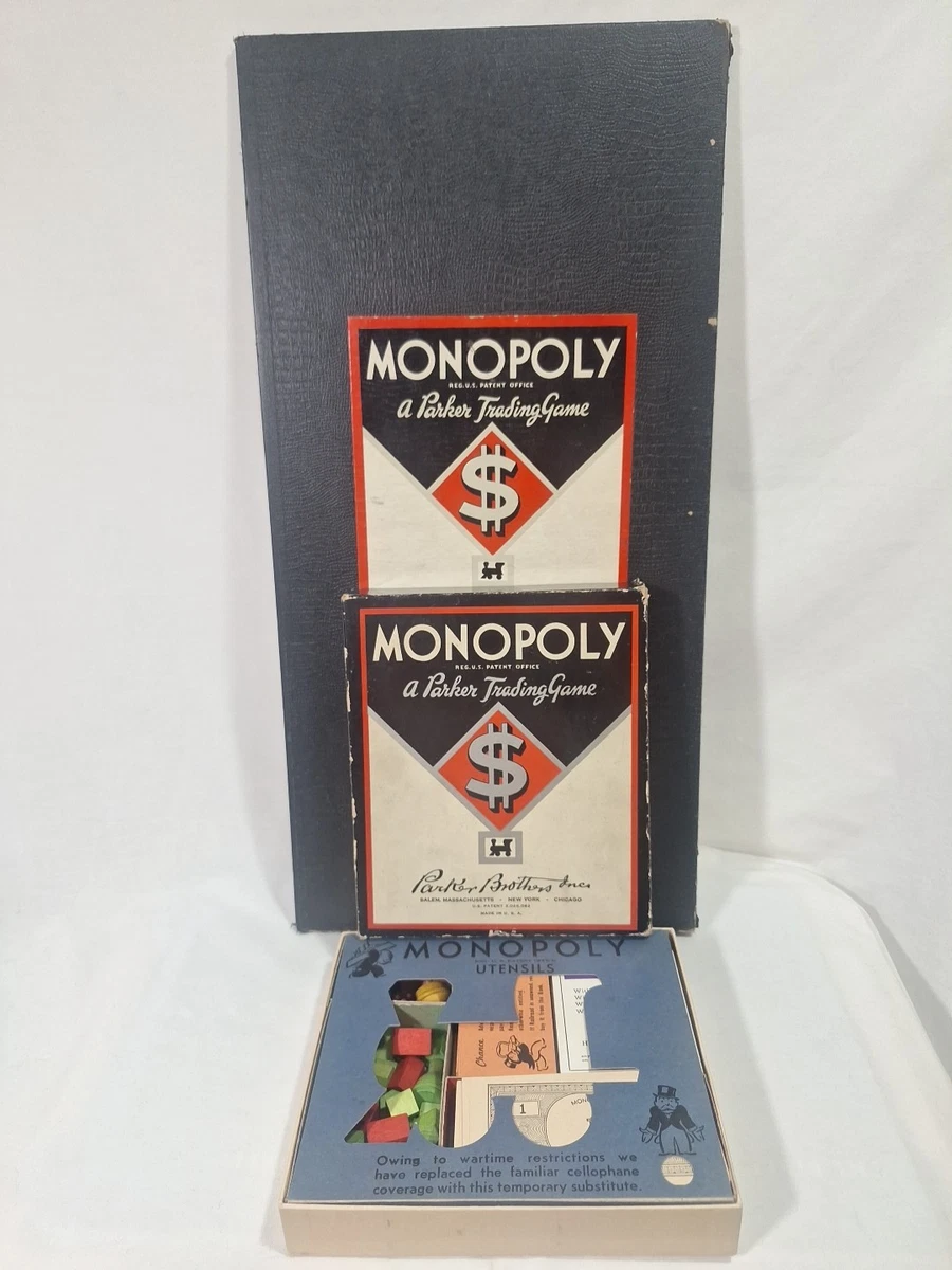 Parker Brothers Monopoly 1940 Year Vintage Manufacture Board