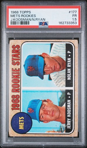 1968 Topps Mets Rookie Stars Jerry Koosman Nolan Ryan RC #177 PSA 1