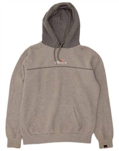 ELLESSE Mens Hoodie Jumper Medium Grey Cotton AW08