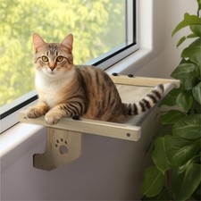 Cat Perch - Heavy Duty Wooden Hammock, Cat Seat, Shelf, Bed for Window Sill, ...