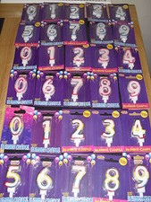 HAPPY BIRTHDAY CANDLE PINK BLUE MULTI candles AGE COMBINATIONS 1 2 3 4 5 6 7 8 9