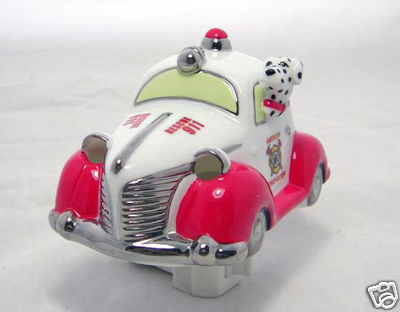 Henry Cavanagh ''American Firefighter'' Ceramic 3D Night A Dalmatian Dog Driving!