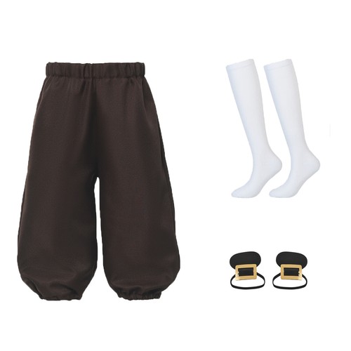 Colonial Costume Boys Suit Pants Shoe Buckles White Socks for Colonial Style - 第 20/44 張圖片