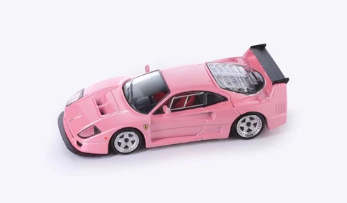 SH 1:64 Pink F40 LM Super Racing Sports Model Diecast Metal Car - Picture 16 of 19