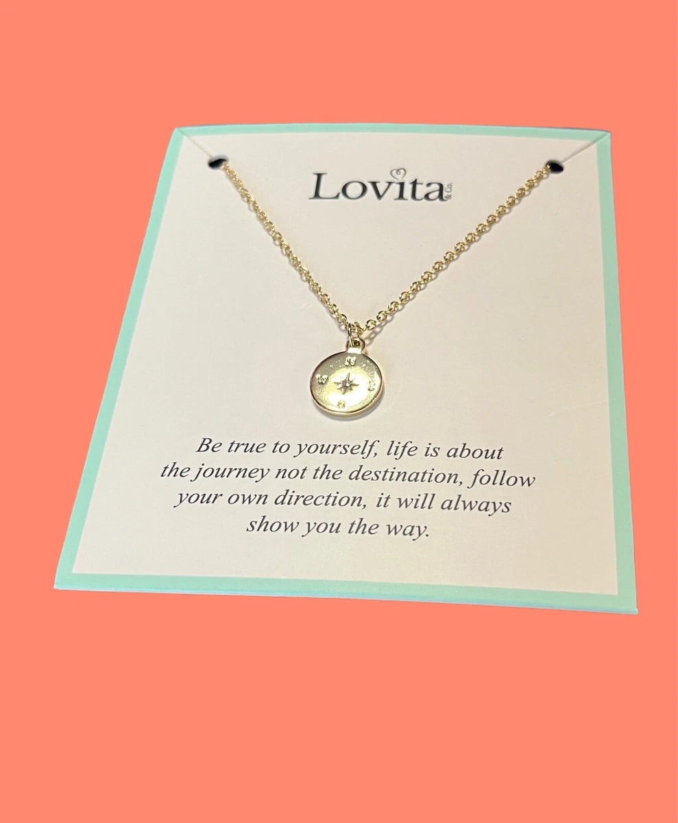 LOVITA Never Lost Necklace in Gold MSRP 30 New With Tags