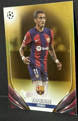 2023-24 Topps UEFA Club Competitions FC Barcelona Raphinha Gold