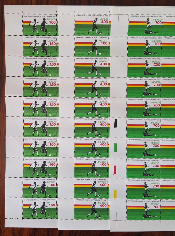 MÉXICO 1982 España CAMPEONATO MUNDIAL DE FUTBOL juego completo en HOJAS COMPLETAS de 50 Foto 2 de 3
