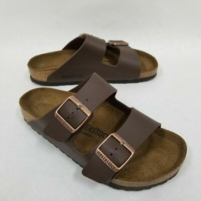 Birkenstock New w/ Box Arizona Dark Brown Birko-Flor Regular Width