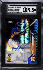 Yordan Alvarez 2020 Topps Chrome Update Prism Rookie Autograph 50/125 SGC 9.5 10
