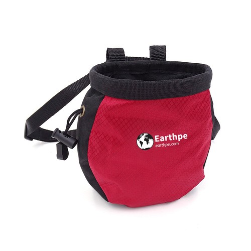 Outdoor Climbing Chalk Bag With Adjustable Belt Back ZIPPED Pocket Rock