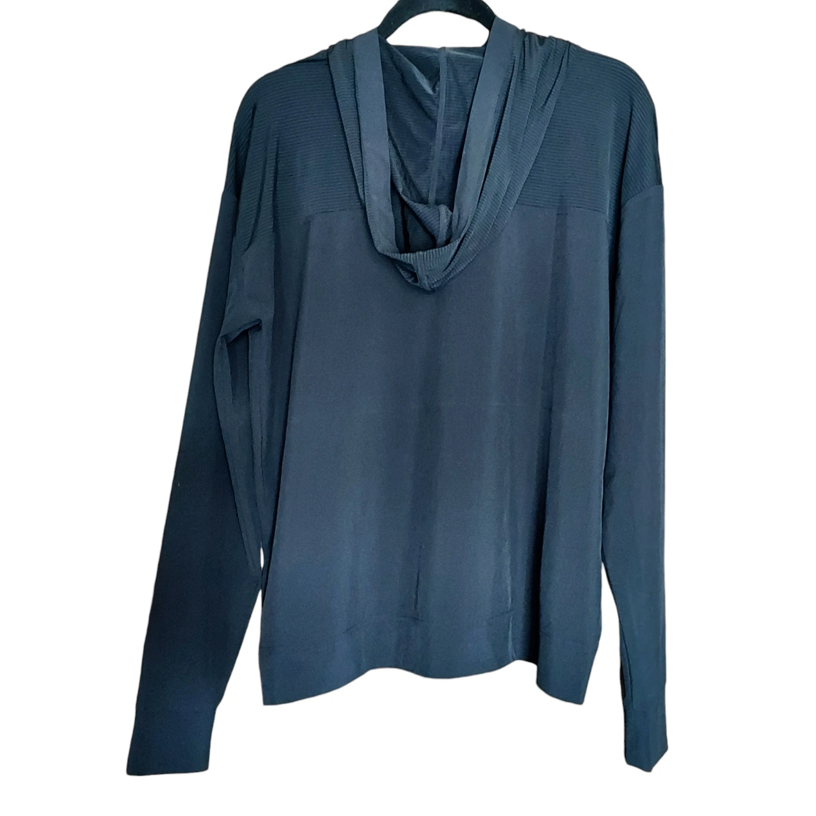 UNDERCOVER Felpa con cappuccio Victoria Sport donna manica lunga nera leggera performance elasticizzata M