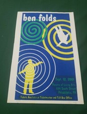 Ben folds at the theatre of living arts Philly screen printed poster numbered