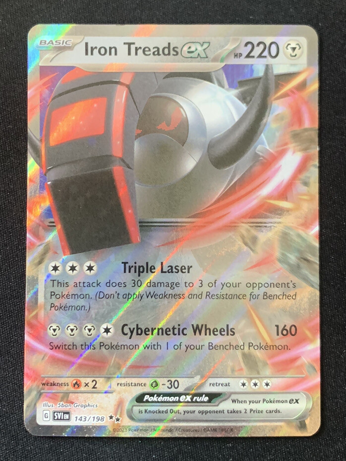 Iron Treads ex 143/198 Scarlet & Violet Double Rare Holo Pokemon TCG Card NM