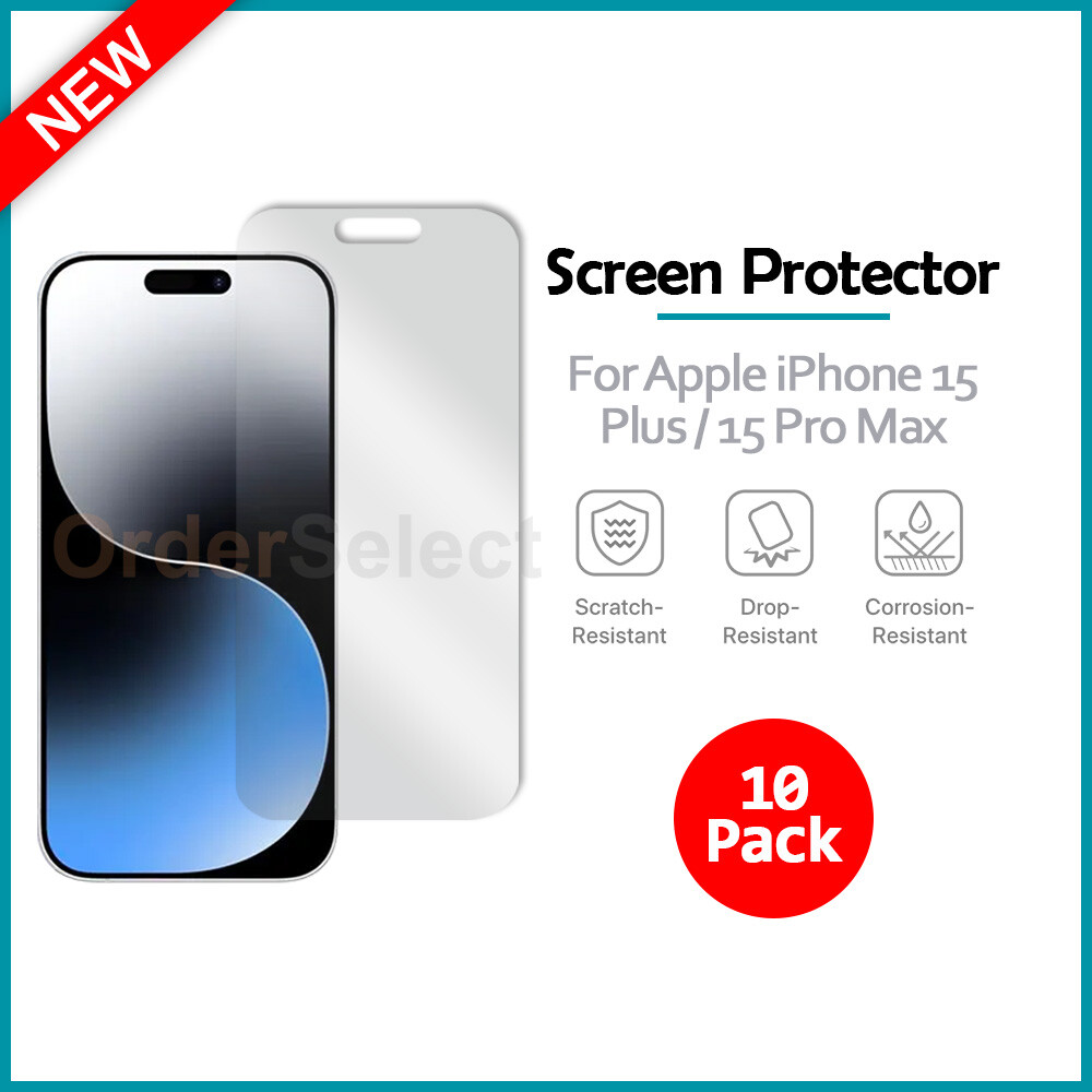 1-100 Lot LCD Ultra Clear Screen Protector for Apple iPhone 15