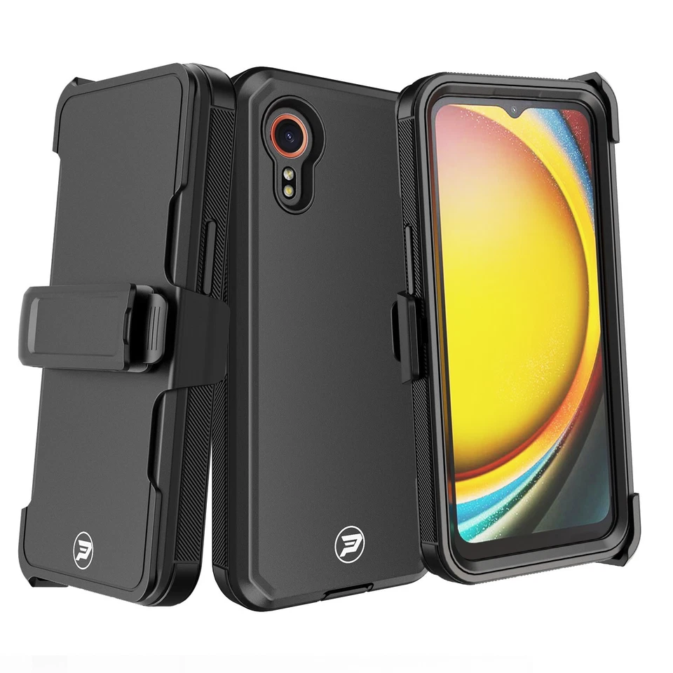 WIRELESS PROTECH for Samsung Galaxy XCover 7 SM-G556B Belt Clip Holster and Smooth Case Combo