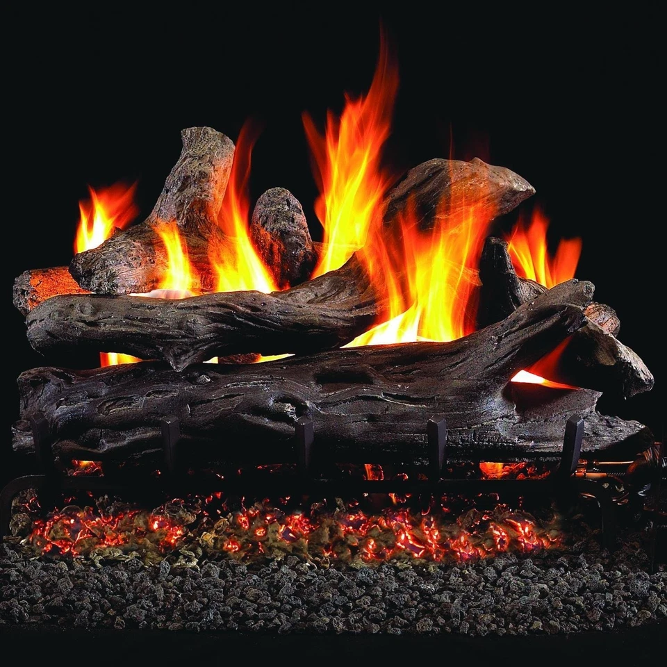 Moda Flame 10 piezas pequeñas troncos de cerámica tipo madera para chimeneas de gas, estufas chimeneas Foto 3 de 4