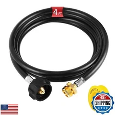 AUTATUE Propane Adapter Black Rubber Hose 1 lb to 20 lb Converter Replacement