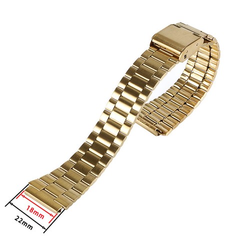 Passend für Casio A158W/F91W/AE1200 Edelstahl Uhrenarmband 18mm Premium Metallband - Bild 7 von 15