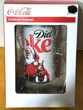 Coca-Cola Diet Coke Can with Santa Claus Christmas Tree Holiday Ornament NEW