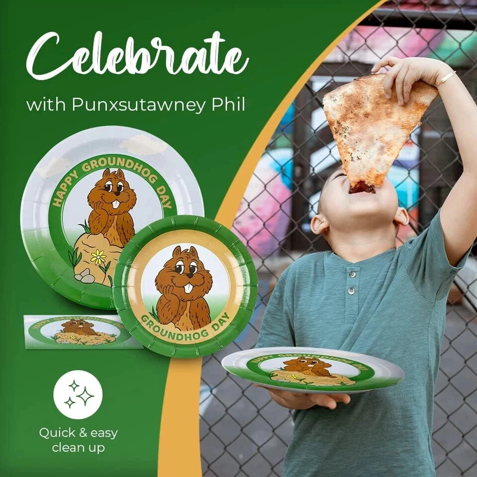 ¡Pack de fiesta de día de marmota para 24 invitados! Incluye: 24 paquete 24 Foto 2 de 4