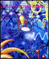 1998 Kenny Scharf spider art NYC gallery show vintage print ad