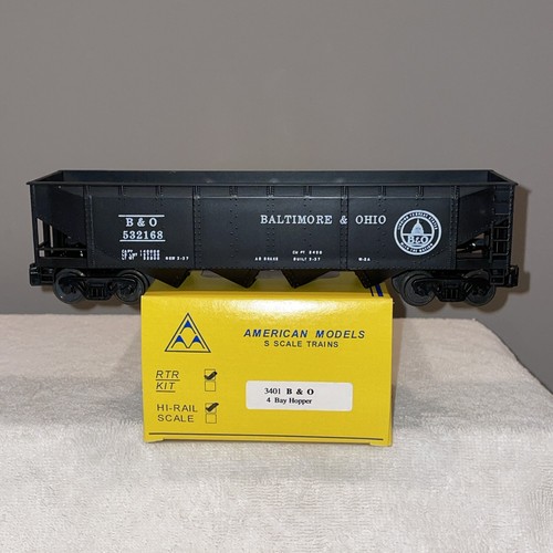 Coche tolva American Models 3401 B&O 4 bahías calibre S 532168 Hi-Rail NUEVO | Zustand: New