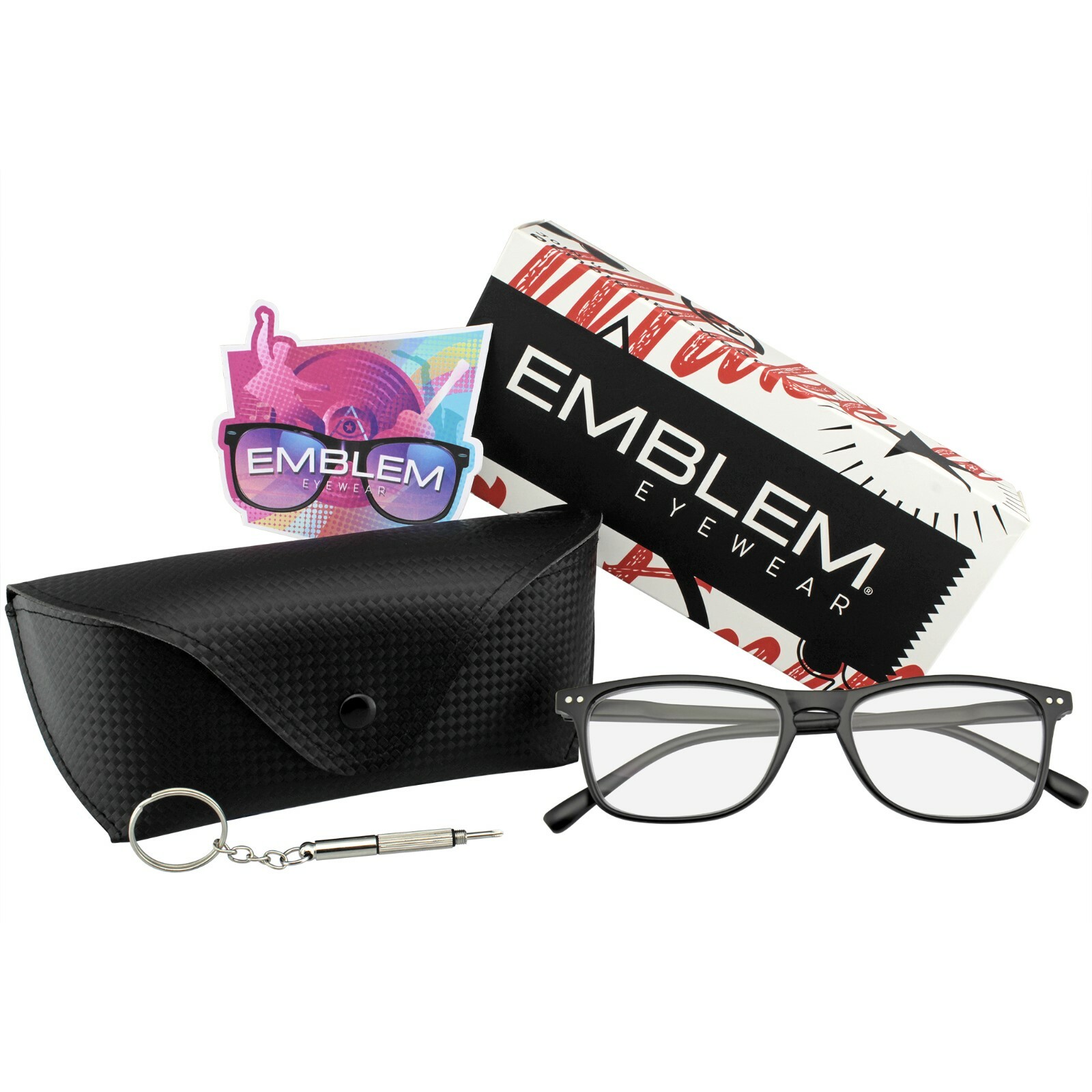 Reading Glasses Womens Mens Horn Rimmed Retro Reader Keyhole Readers Eyewear-image