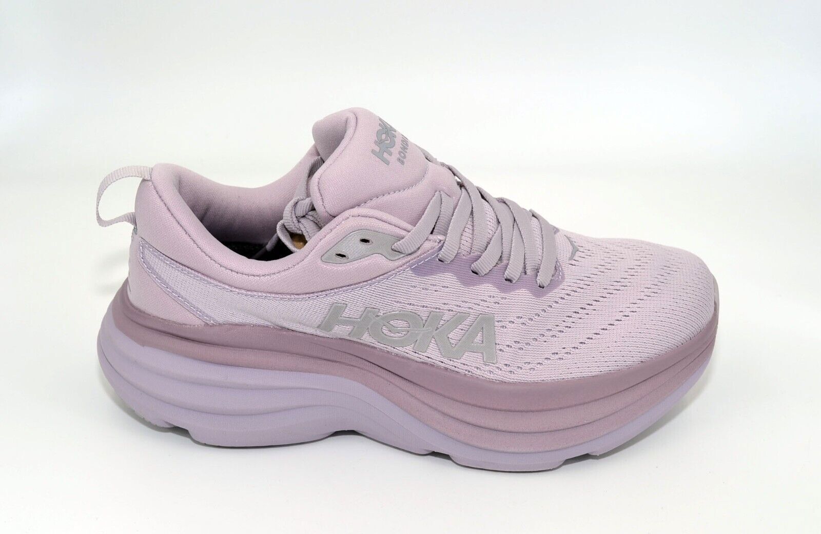 NEW WOMENS HOKA ONE ONE BONDI 8 Running shoes Lilac Marble BNIB 