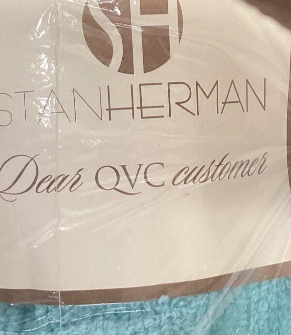 Vintage NWT Stan Herman for QVC AQUA 3/4 Zip Chenille Robe House Coat LARGE NEW eBay