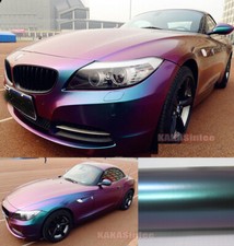 Hot Chameleon Stretch Glossy Satin Chrome Pearl Metal Vinyl Wrap Auto Sticker Us
