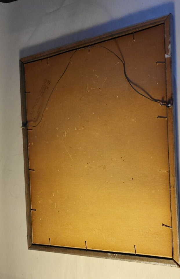 VTG Old Ironsides USS Constitution under glass Radio Picture Frame Co