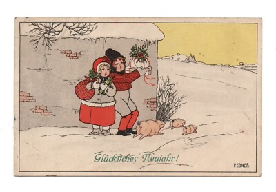 Pauli Ebner Enfant . HAPPY YEAR. Le Dachshund CPA 7860