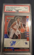 2020-21 PANINI PRIZM DRAFT PICKS TYRESE MAXEY RC RED CHOICE 76/88 AUTO PSA 9🔥