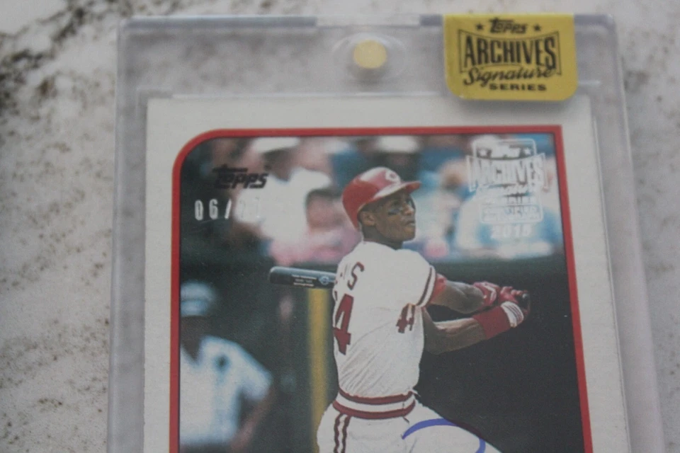 Lot of 2 2015 Topps Archives 1989 ERIC DAVIS Signature Series Auto 06 & 24/27 - Image 3 of 4