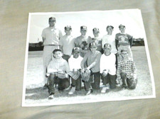 VINTAGE REAL PHOTO OF BASEBALL TEAM NAMED DOWNTOWN MERCHANTS SALINAS CA 1950's