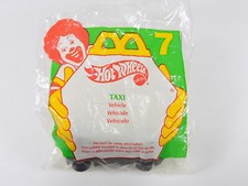 1997 Hot Wheels Taxi McDonald's Happy Meal Toy Yellow Vehicle 7 New Sealed