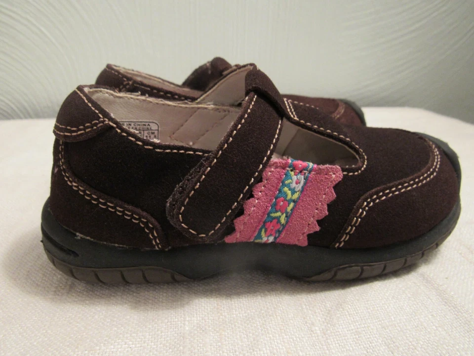 Weebok by Reebok T-strap Mary Jane Niño Bebé Niña Talla 5.5 EE. UU. Marrón Gamuza Foto 2 de 4