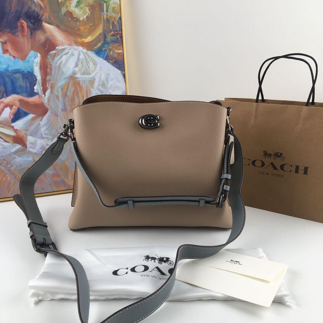 COACH Brown Leather Shoulder Bag C2590 New Japan Outlet 2411M-image