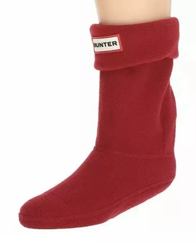 Hunter Toddler Girls Red Hunter Fleece Welly Boot Socks US Size S L51801
