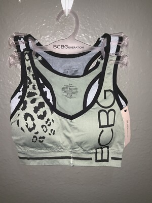 BCBGeneration Womens Gray/ Green Seamless Comfort Bras Size Small NWT