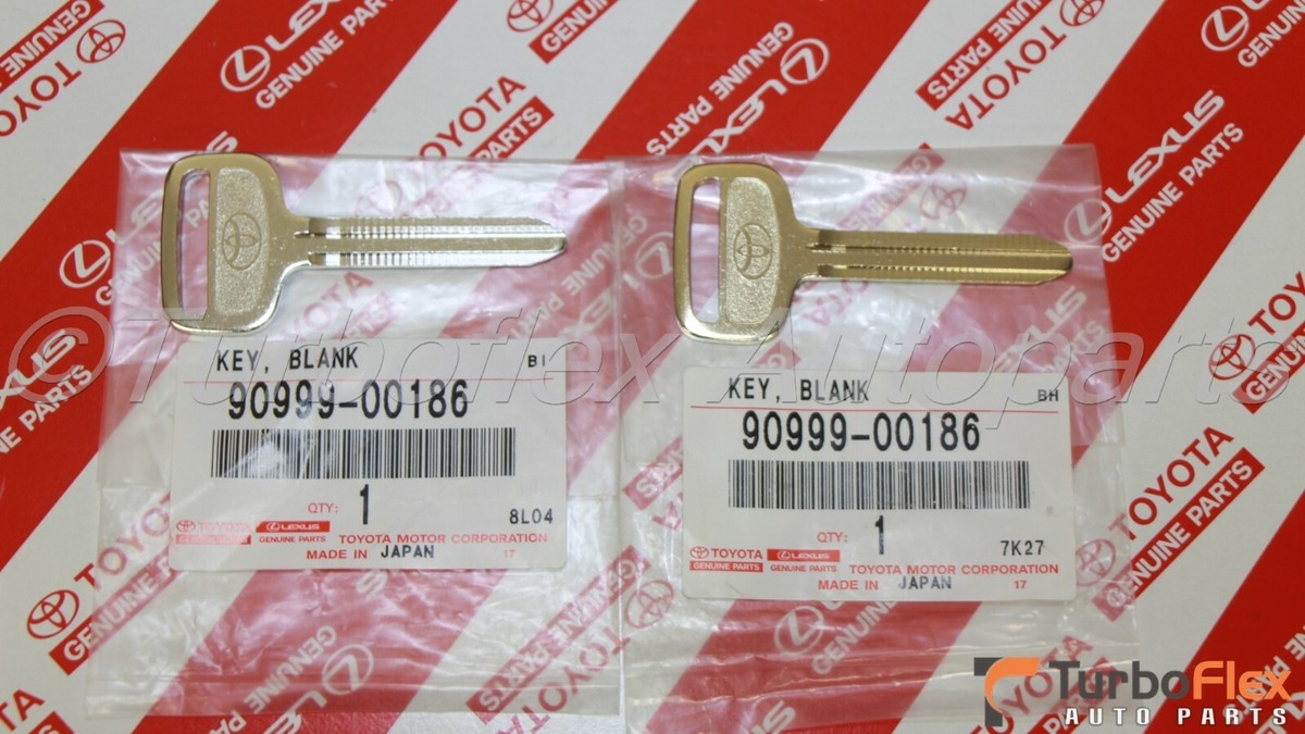 Toyota Metal NON-Transponder Blank Key Set of 2 Genuine OEM 90999