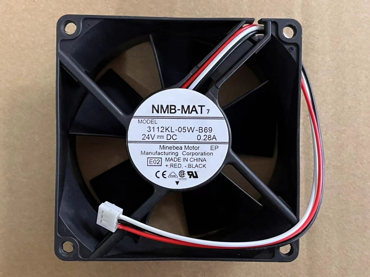 ※BBA※ NMB-MAT 3112KL-05W-B69 E01 E00 DC 24V 0.28A 3-Wire 80*80x32mm