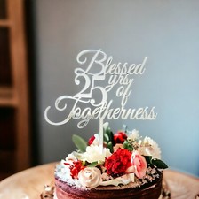 Personalised 'Years Blessed years Of Togetherness' Anniversary Cake Toppers
