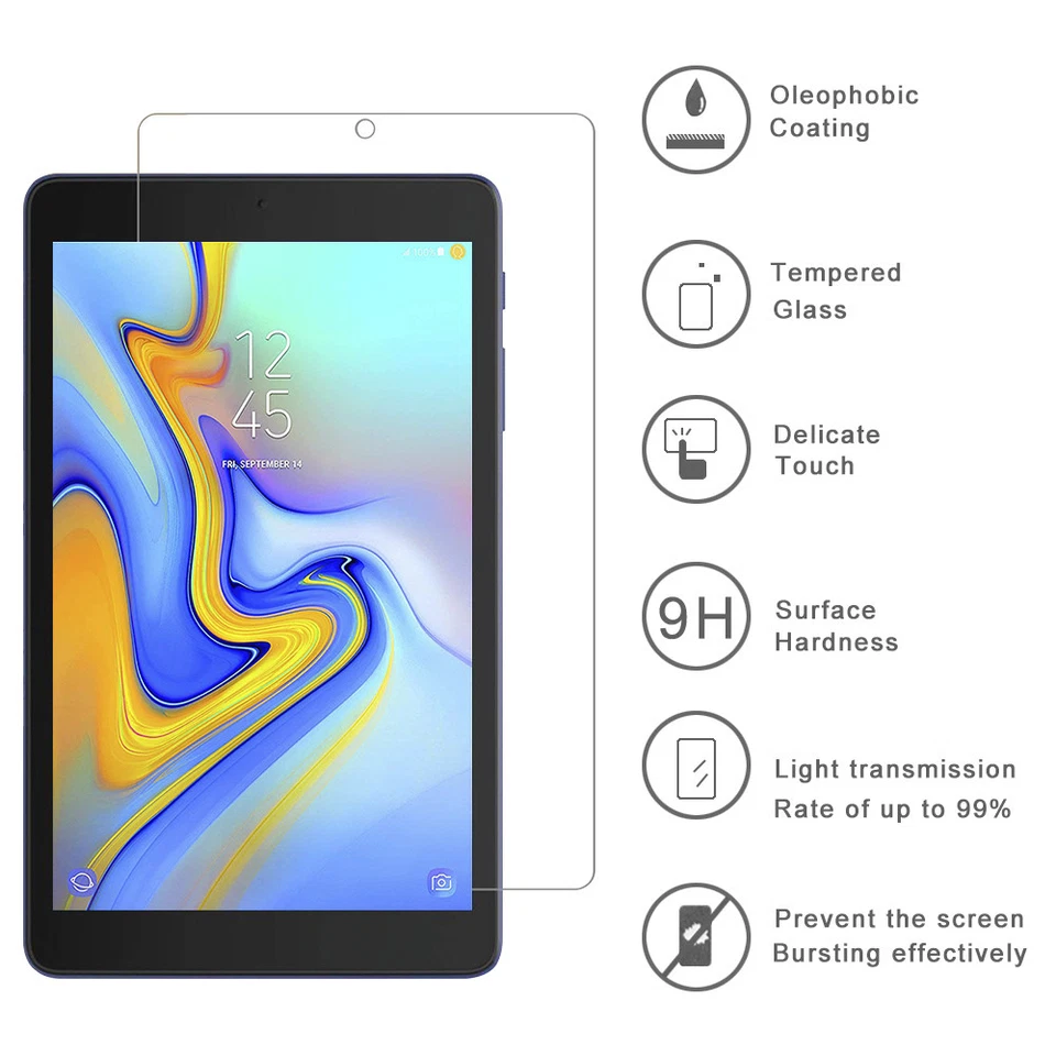 HD 9H Tempered Glass Screen Protector for Samsung Galaxy Tab A 8.0 SM-T387 2018 - Image 3 of 4