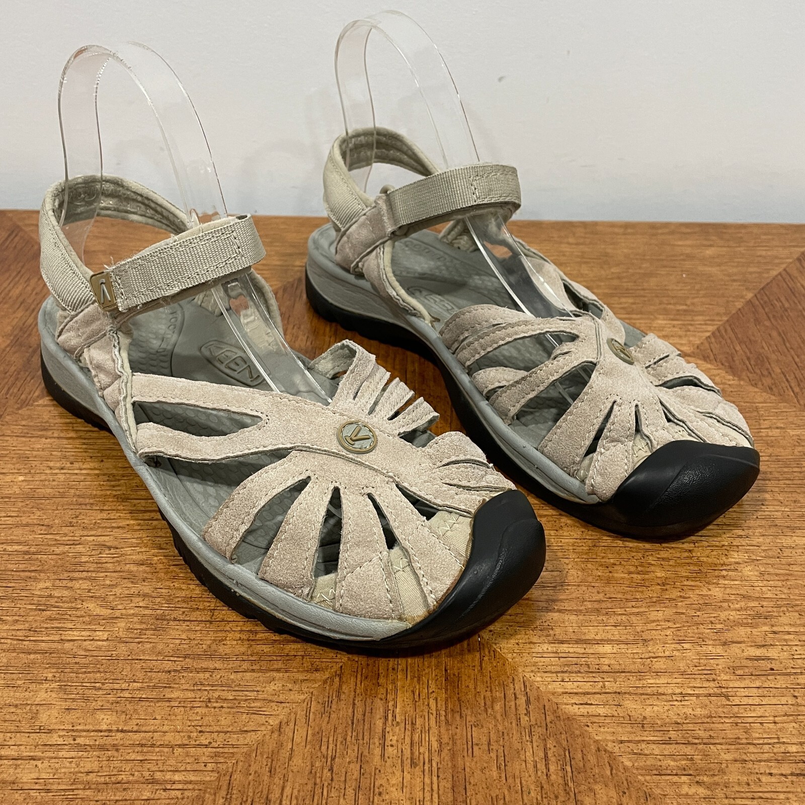 Keen Rose sandalo donna 9 marrone sintetico punta con cinturino paraurti scarpe da trekking outdoor